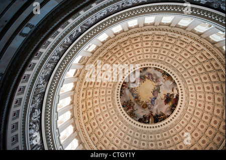 La vue de l'intérieur du Capitole de Washington DC dome Banque D'Images