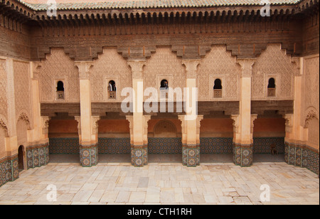 Ali la Medersa Ben Youssef à Marrakech, Maroc Banque D'Images