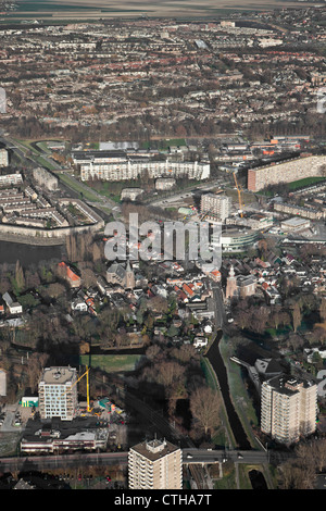 Les Pays-Bas, Zoetermeer, centre-ville. Vue aérienne. Banque D'Images