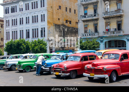 Vieille voiture américaine, La Havane, Cuba Banque D'Images