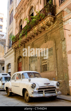 Vieille voiture américaine, La Havane, Cuba Banque D'Images