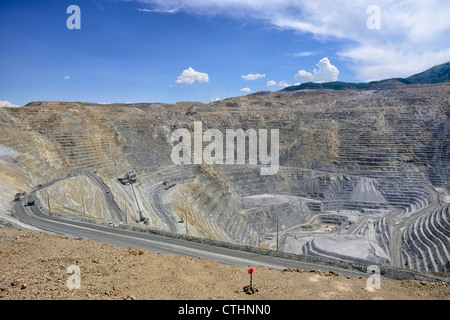 La mine de Bingham Canyon aka Kennecott Copper Mine, une exploitation minière à ciel ouvert au sud-ouest de Salt Lake City, Utah, USA Banque D'Images