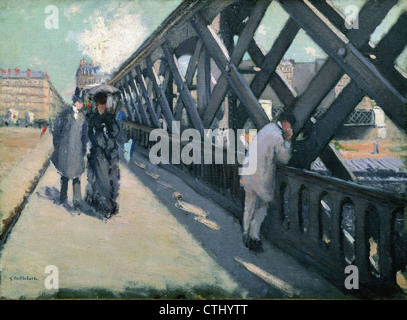 Gustave Caillebotte Le pont de l'Europe 1876 Copenhague - ordrupgaard Banque D'Images