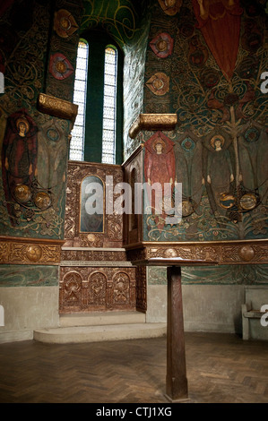 Intérieur de la chapelle du cimetière de Watts, Compton, Guildford, Surrey, Royaume-Uni Banque D'Images