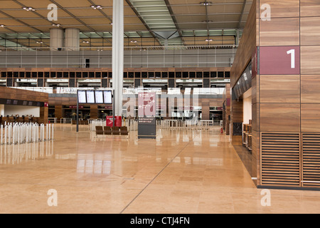 Terminal 1 Flughafen Berlin Brandenburg Willy Brandt, BER Schoenefeld Airport, Berlin, Allemagne Banque D'Images