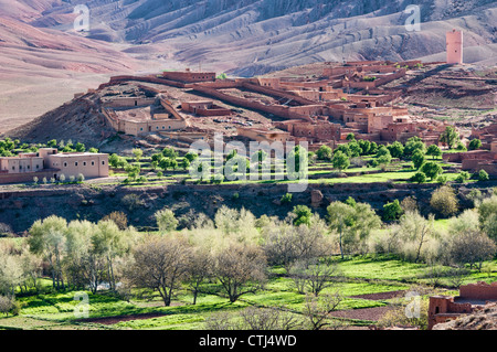 Paysage spectaculaire dans le sud de l'Atlas, Maroc Banque D'Images