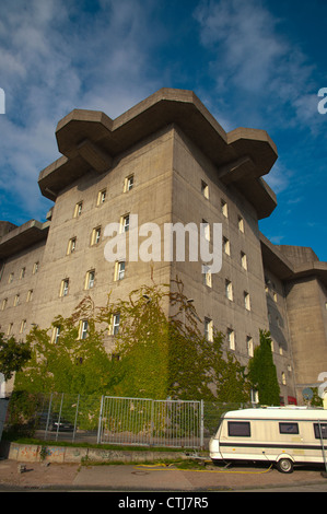 Flakturm IV tour de béton blockhaus WW2 Sankt Pauli Hambourg Allemagne Europe Banque D'Images