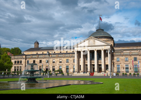 Des thermes (1907) incluant le célèbre casino Spielbank Wiesbaden Ville État de Hesse Allemagne Europe Banque D'Images