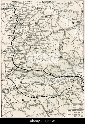 Site de l'offensive de la somme sur le front occidental pendant la Première Guerre mondiale. Banque D'Images