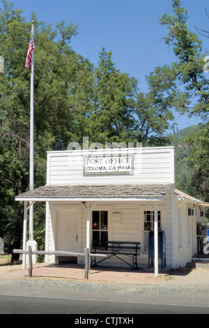 Coloma California Bureau de poste de vue la grève de l'or de Californie, Marshall State Park Banque D'Images