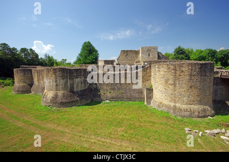 Ancienne forteresse (forteresse royale) de Suceava en Roumanie Banque D'Images