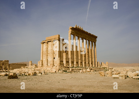 Site romain antique de Palmyre, Temple de Bel, en Syrie, près de Damas. Banque D'Images