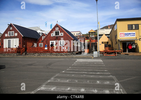 L'Islande, Husavik, un village de pêcheurs et un centre d'observation des baleines dans le nord de l'Islande Banque D'Images