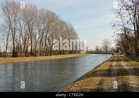 Canal Muzza en hiver pays Banque D'Images