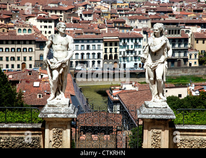 Vue de Florence, Italie, du jardin de Boboli Banque D'Images