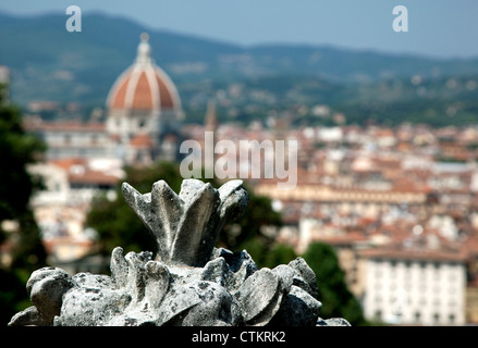 Il Duomo, Florence, Italie vu de Boboli Banque D'Images