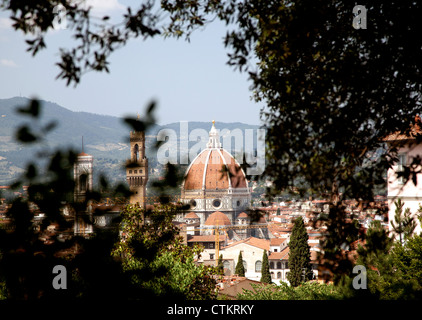 Il Duomo, Florence, Italie vu de Boboli Banque D'Images