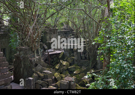 Ruines de Beng Mealea, Angkor, Cambodge Banque D'Images