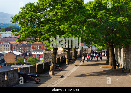 Les murs de Derry, Irlande du Nord Banque D'Images