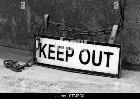 « Keep Out » signe Banque D'Images