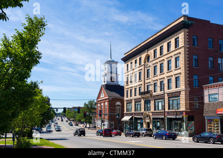 Main Street dans le centre-ville de Nashua, New Hampshire, USA Banque D'Images