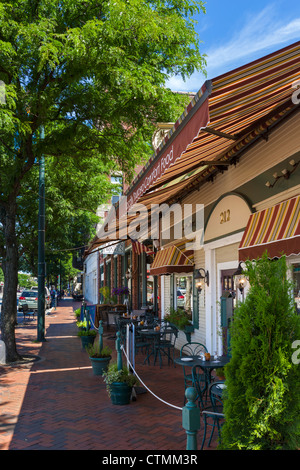 Restaurant sur Main Street dans le centre-ville de Nashua, New Hampshire, USA Banque D'Images