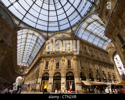 Galerie Vittorio Emmanuele centre commercial de Milan, Italie, Europe Banque D'Images