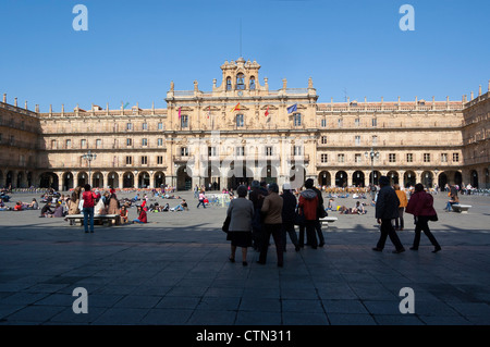 Plaza Mayor, Salamanque, Espagne, Europe Banque D'Images