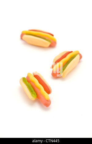 Jelly hot-dog, les enfants des collations. Banque D'Images