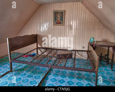 Dans une chambre abandonnée Croft House, Vatersay, Outer Hebrides Banque D'Images