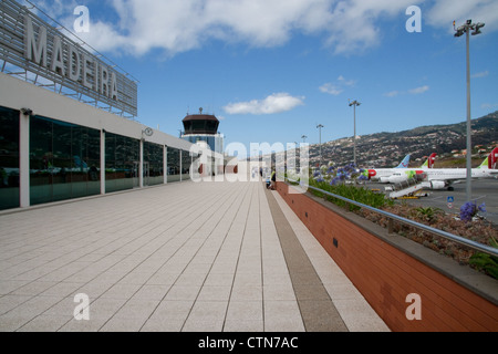 L’aéroport de Madère Banque D'Images