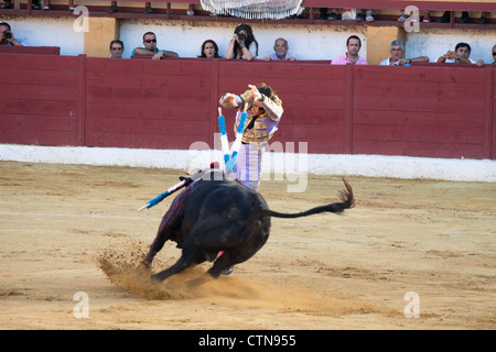 Torero espagnol Juan Jose Padilla. 21 juillet 2012, la Linea de la Concepcion, Espagne. Banque D'Images