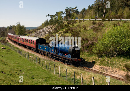 Caledonian chemins,mcintosh 0-6-0,812,classe,828 locomotives à vapeur chemin de fer à vapeur de la strathspey highlands, Ecosse, Banque D'Images