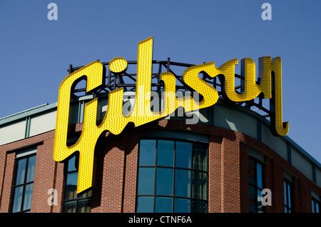 New York, Memphis. Gibson Guitar Corp. se trouvant au centre-ville de Memphis. Banque D'Images