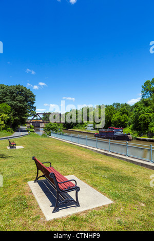 Le canal Érié dans Waterford, près d'Albany, New York State, USA Banque D'Images