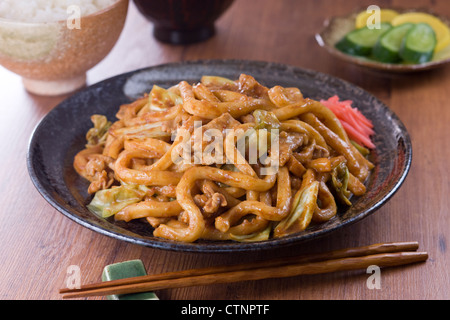 Kameyama Miso yaki Udon Banque D'Images