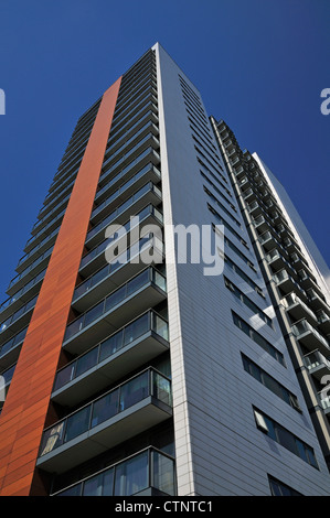 Virginie Quay highrise residential development, East London, Royaume-Uni Banque D'Images