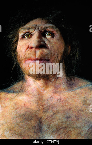 Espagne, Burgos : Reproduction d'une femme Homo heidelbergensis dans le Musée de l'évolution humaine Banque D'Images