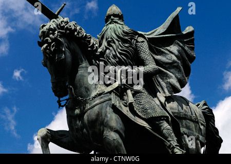 Espagne : monument héroïque de 'El Cid' dans le centre de Burgos Banque D'Images