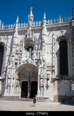 Jeronimos Portail Sud - Lisbonne - Portugal Banque D'Images