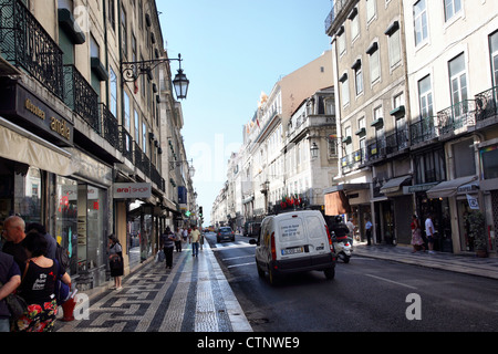 Rua Aurea à Lisbonne - Portugal Banque D'Images