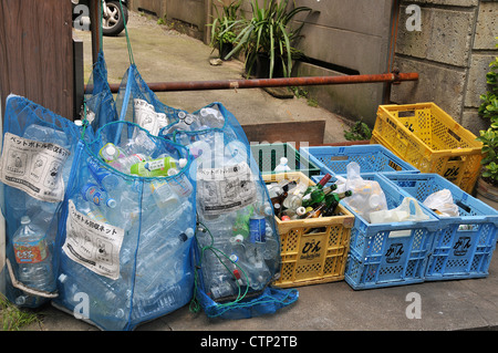 Scène de rue en Asie Tokyo recyclage Banque D'Images