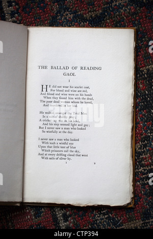 Ballade de prison la lecture d'Oscar Wilde (C33) Banque D'Images