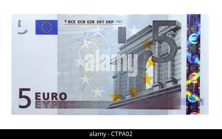 5 euros Banque D'Images