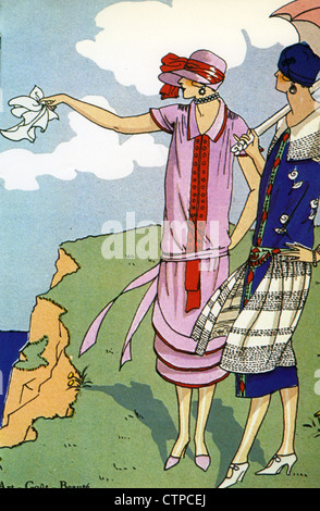 Créations de mode française en 1925 dans la revue Art-Gout-Beaute Banque D'Images