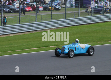 1950 Talbot Lago T26 conduit par Richard Pilkington à HPGCA-61 Pré moteur avant les voitures de Grand Prix Silverstone Classic 22 Juillet 2012 Banque D'Images