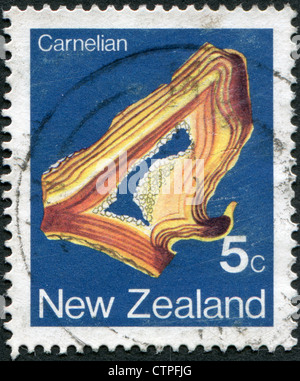 Nouvelle-zélande - VERS 1982 : timbres-poste imprimés en Nouvelle-Zélande, montre la cornaline, vers 1982 Banque D'Images