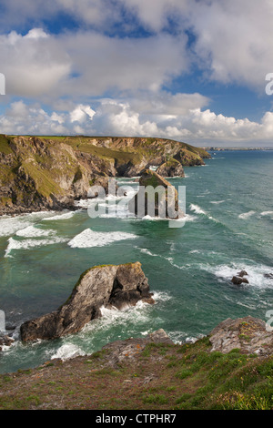 Côte nord des Cornouailles à Bedruthan Steps près de Newquay Banque D'Images