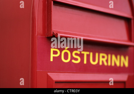 Post box, Akureyri, Islande Banque D'Images