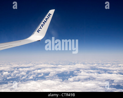 Aile d'avion de Ryanair Banque D'Images